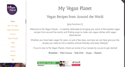 Desktop Screenshot of myveganplanet.com